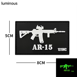 Parche táctico PVC AK AR goma luminosa suave