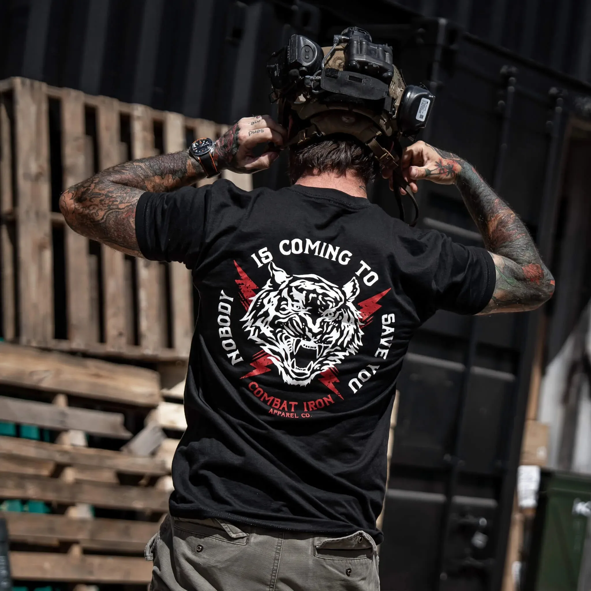 Combat Iron camiseta táctica de algodón puro militar - imagen 3