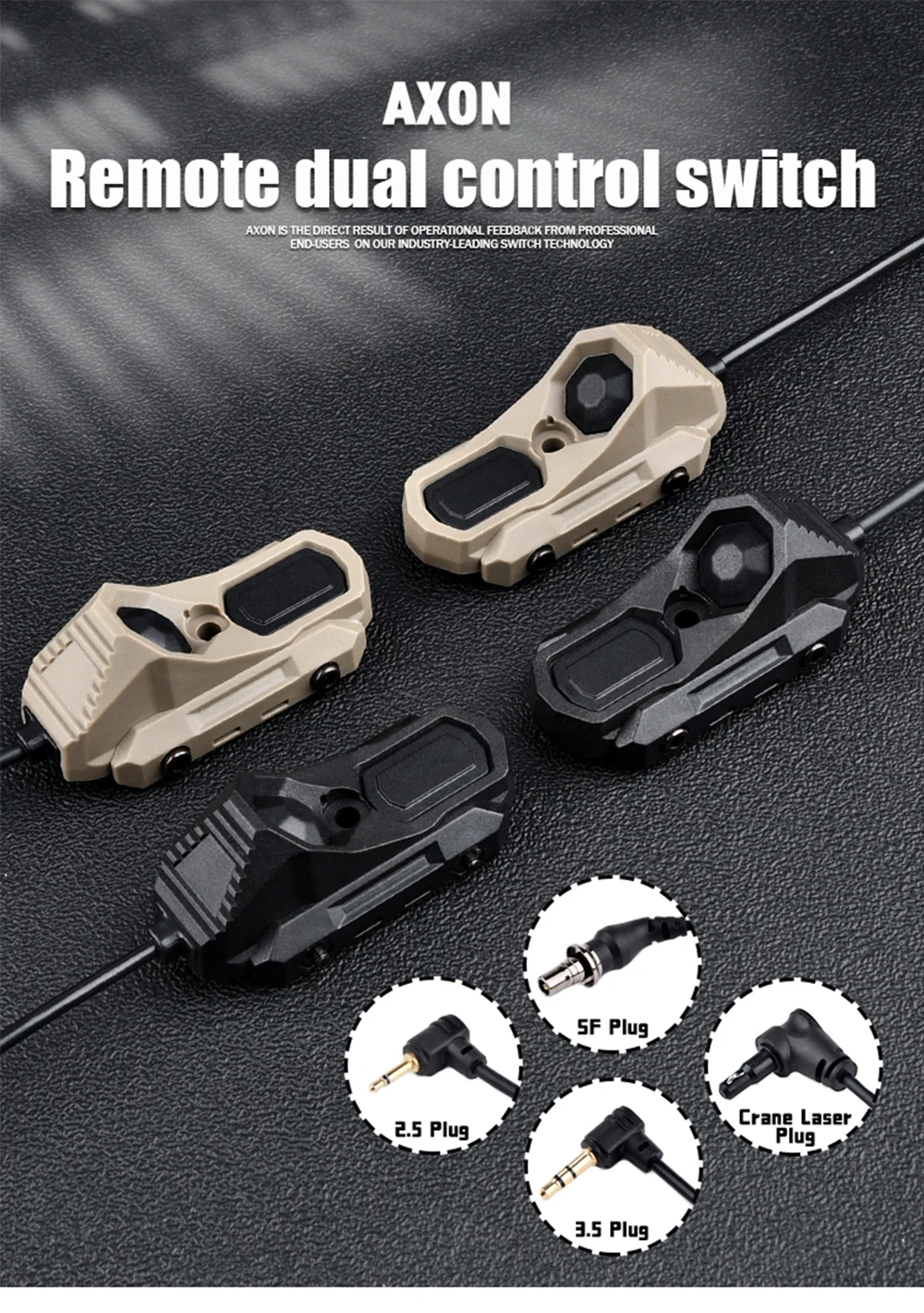 Interruptor táctico AXON en configuración de uso