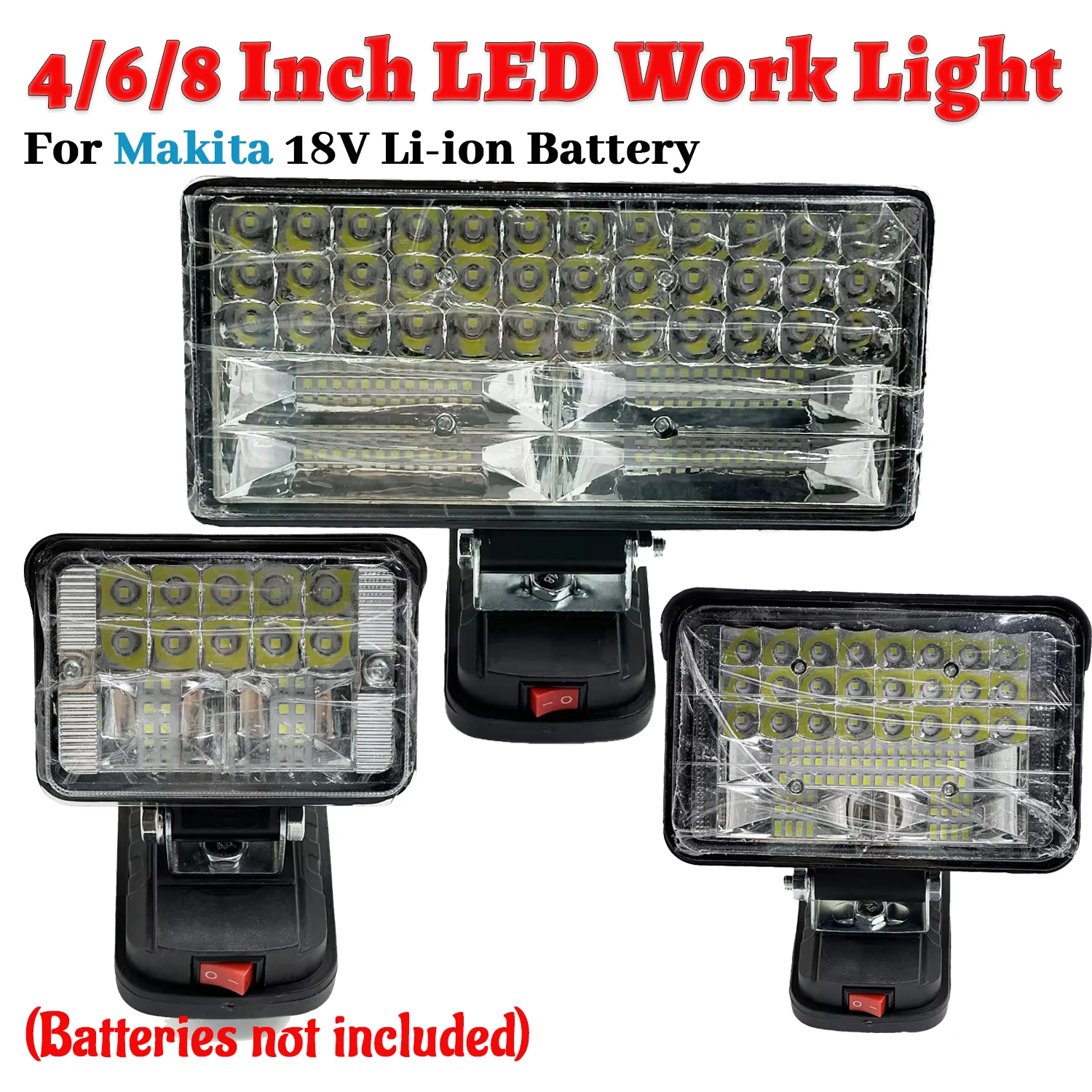 Lámpara de trabajo LED portátil compatible con batería Makita 18V - imagen 3