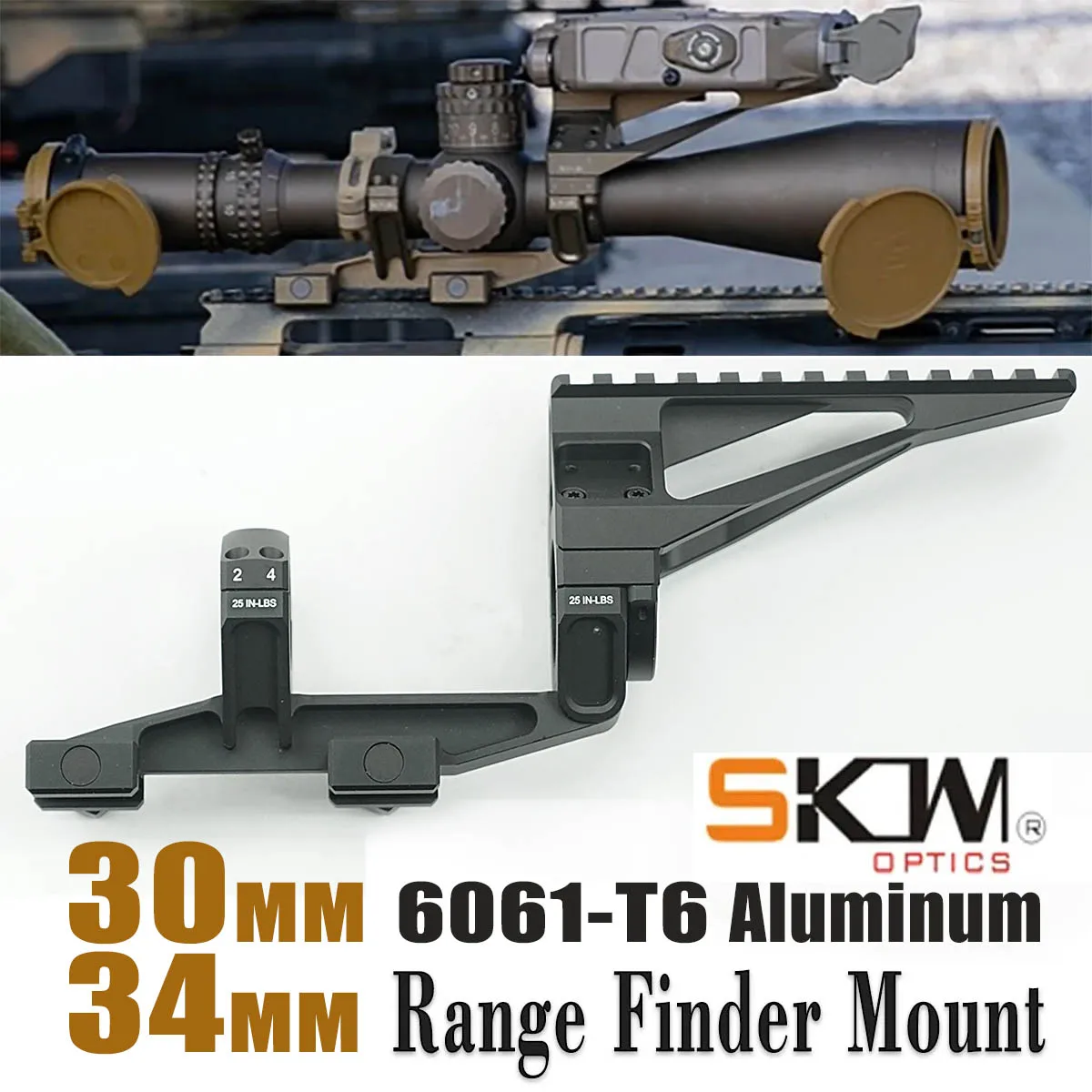 SKWoptics Anillos Picatinny 1913 AR15 – Montaje CNC para visor táctico - imagen 2