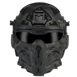 Casco táctico W-Ronin Assault FAST con auriculares COM y máscara