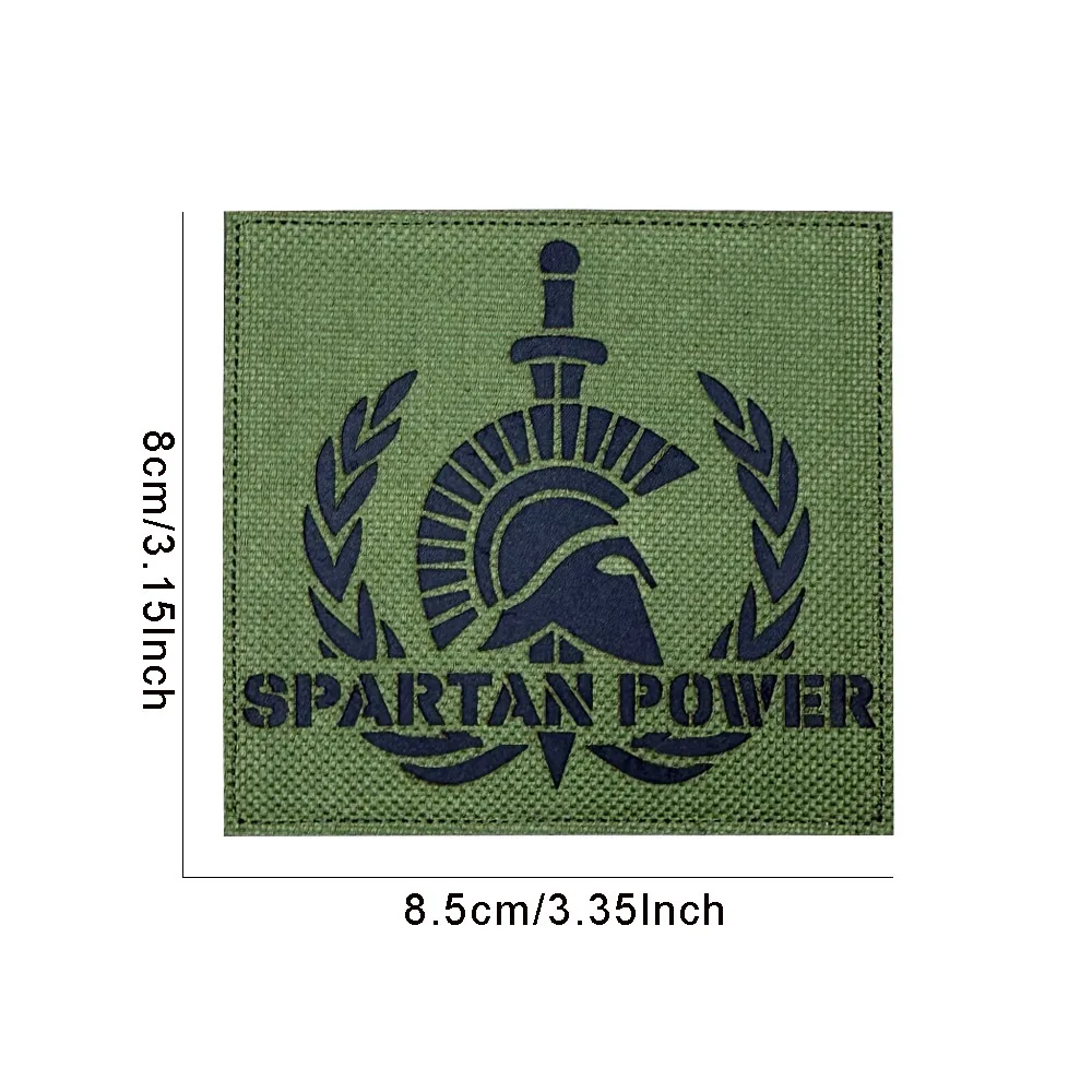 SPARTAN POWER Parche IR reflectante luminoso – Insignia táctica MOLLE - imagen 5