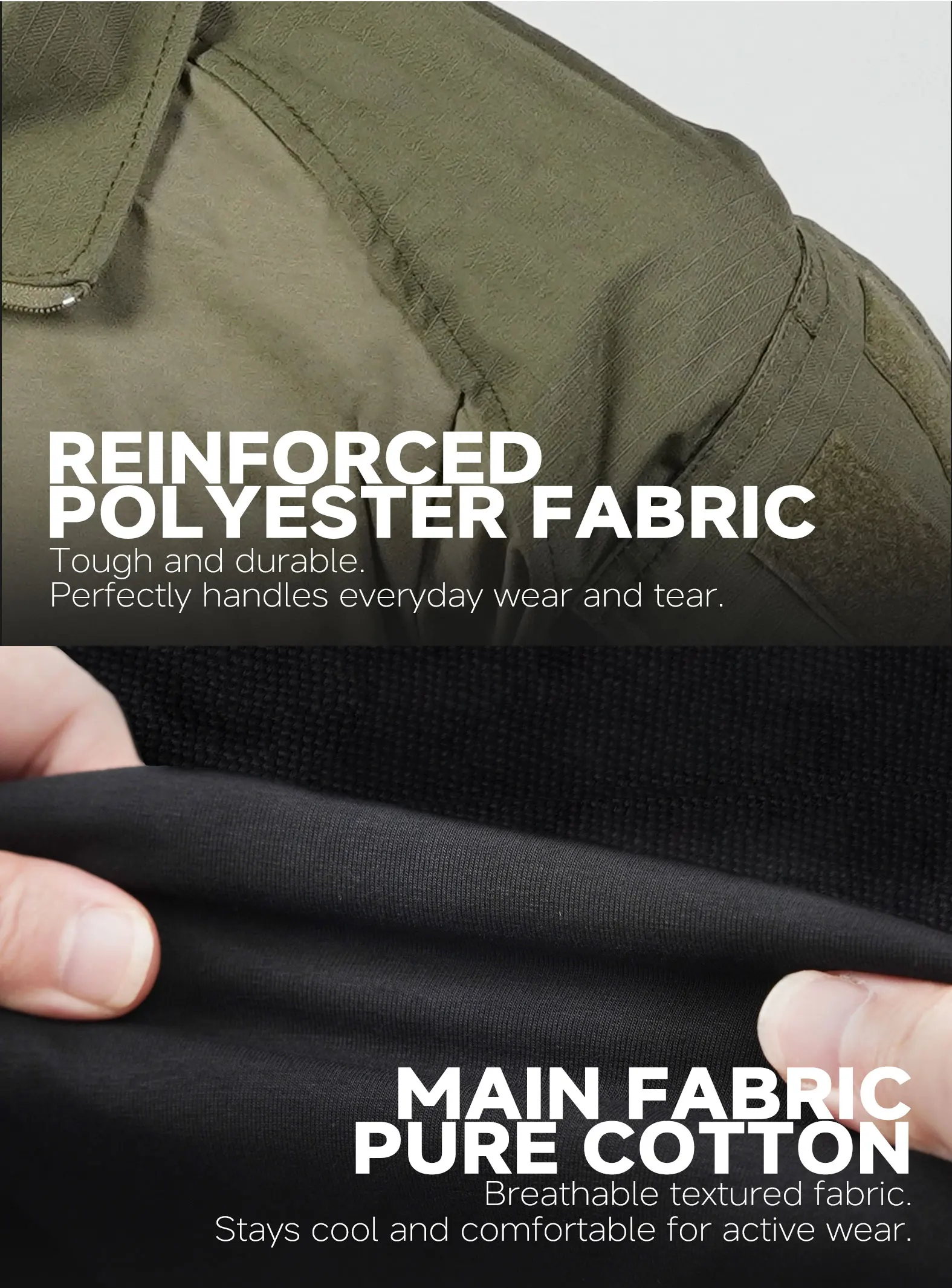 Tercera plana del uniforme de combate para hombre