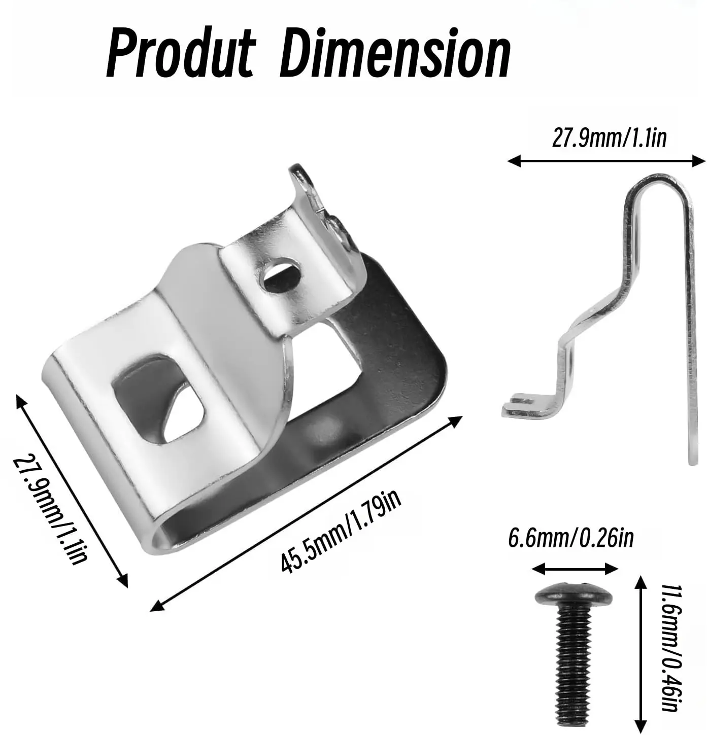 Clip portaherramientas Dewalt acero inoxidable para cinturón