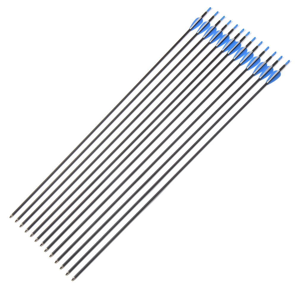 Flechas de carbono con diferentes ángulos de visión