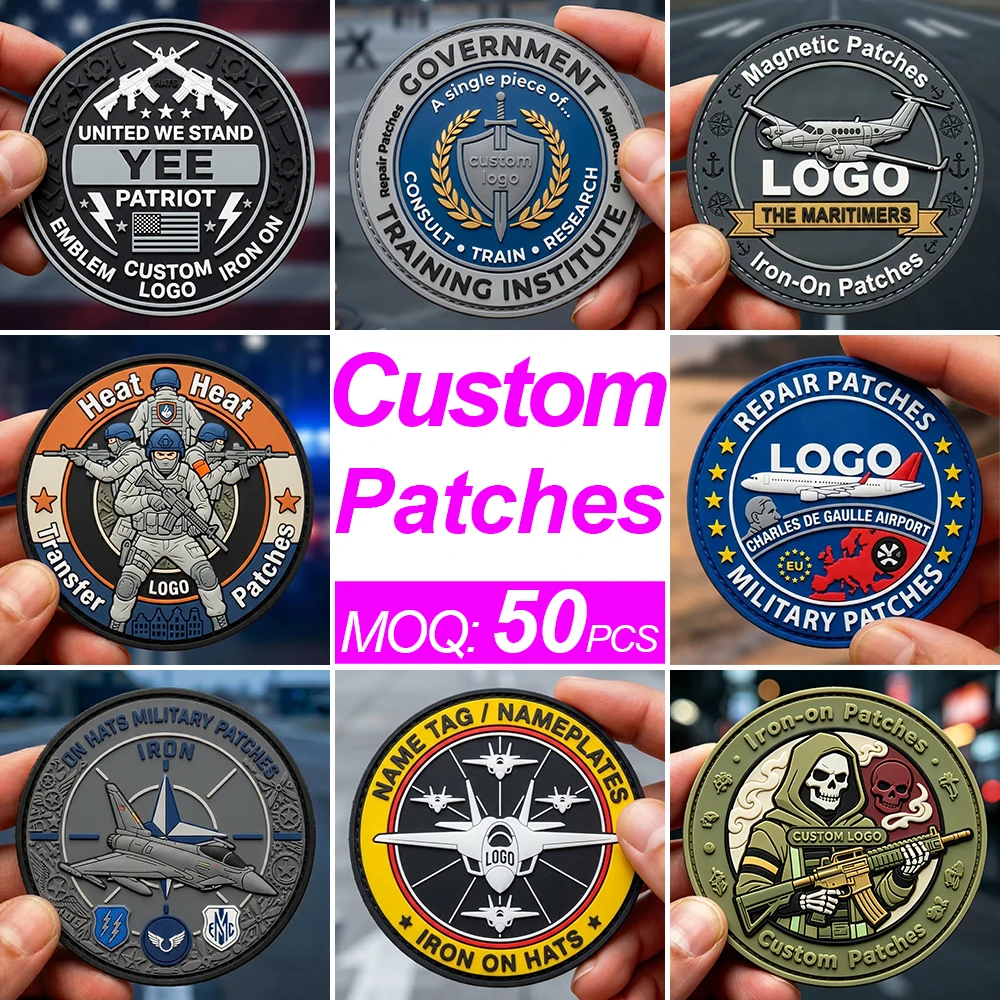 Parche termoadhesivo PVC 3D logotipo personalizado con goma - imagen 2