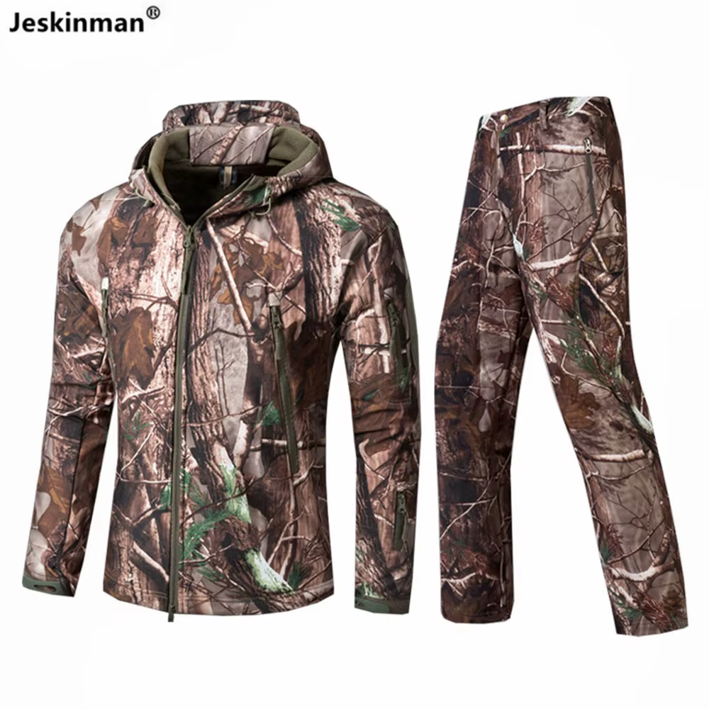 Traje softshell piel de tiburón dos piezas felpa – Caza y montaña invierno - imagen 3