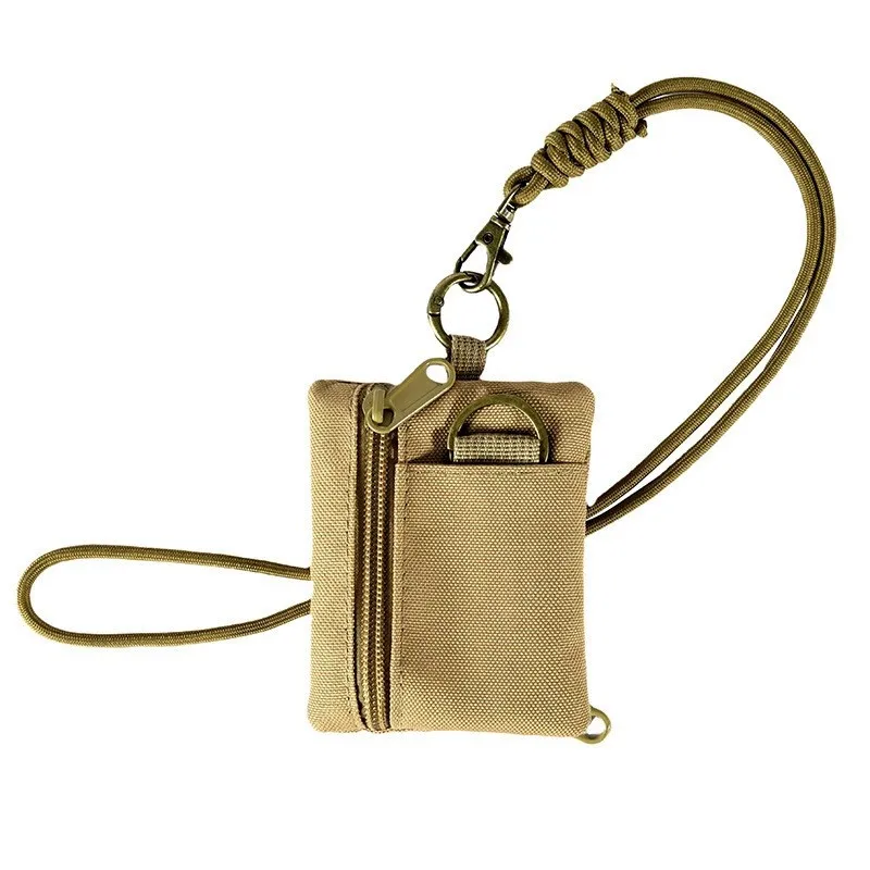 Bolsa táctica mini EDC para llaves y accesorios con cuerda colgante