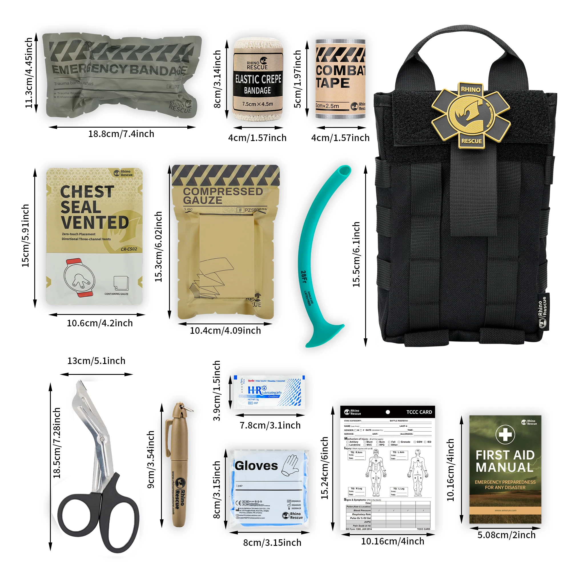 RHINO RESCUE Bolsa IFAK MOLLE Primeros Auxilios – Senderismo y Camping - imagen 3