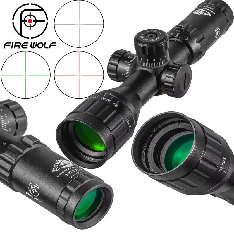 Fire Wolf Mira Táctica 3-9x32 con Retícula Iluminada Rojo y Verde - imagen 5