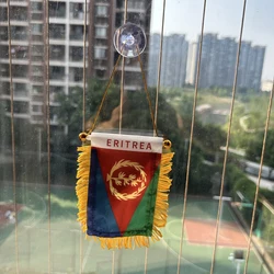 Mini bandera Eritrea vehículo – Poliéster impresión doble cara