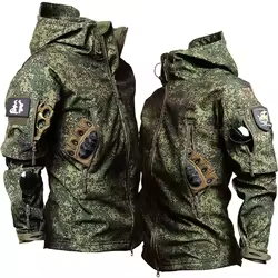 Traje táctico de camuflaje impermeable para invierno con forro polar