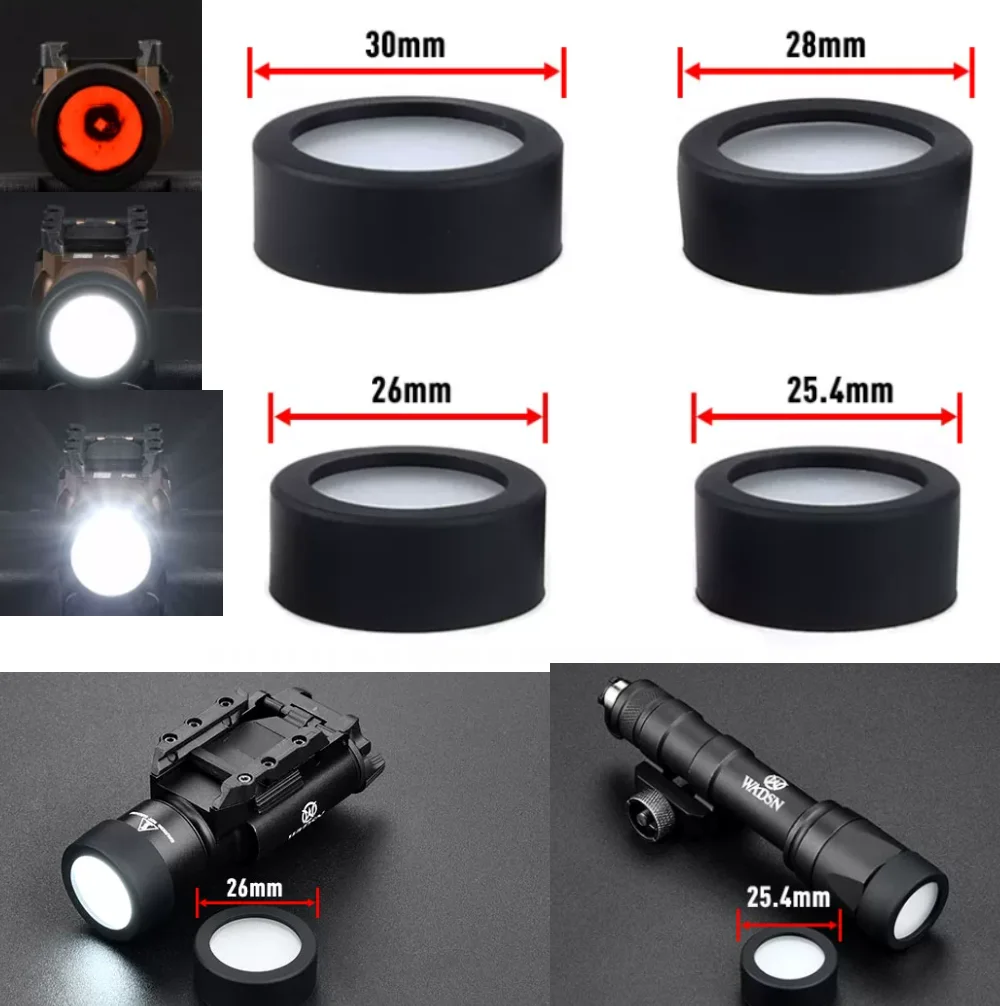 Protector de lente con filtro infrarrojo para linterna táctica