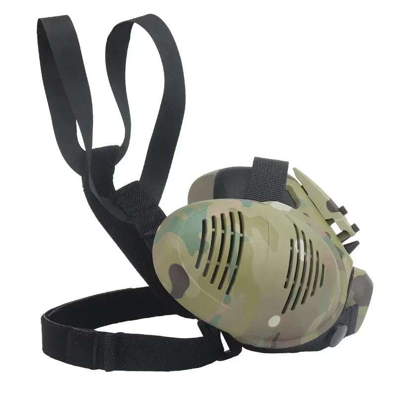 Máscara respiratoria táctica camuflaje media cara ajustable - imagen 4