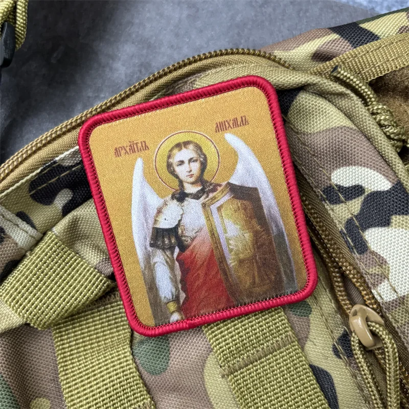 Parche táctico impreso San Miguel Arcángel con velcro gancho-bucle - imagen 4