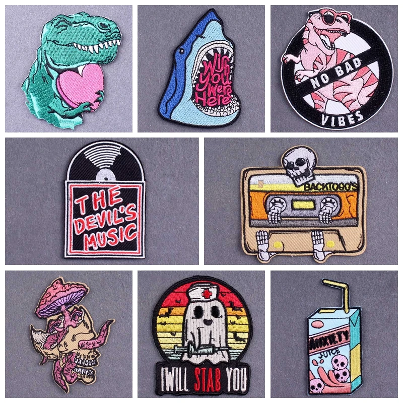 Parches termoadhesivos con diseños de calavera Hippie