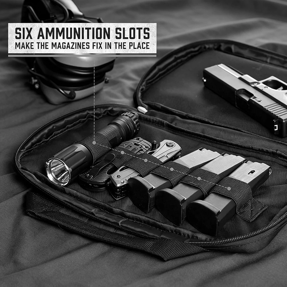 Funda táctica acolchada para pistola de tiro con portacargadores - imagen 4
