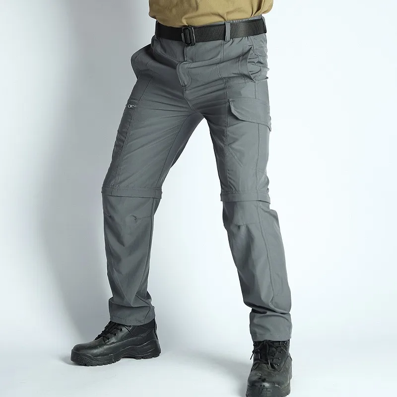 Pantalones tácticos cargo impermeables secado rápido desmontables - imagen 3