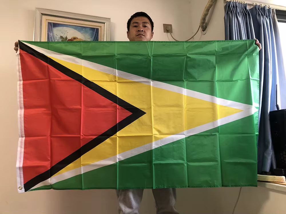 Bandera colgante de poliéster en formato vertical