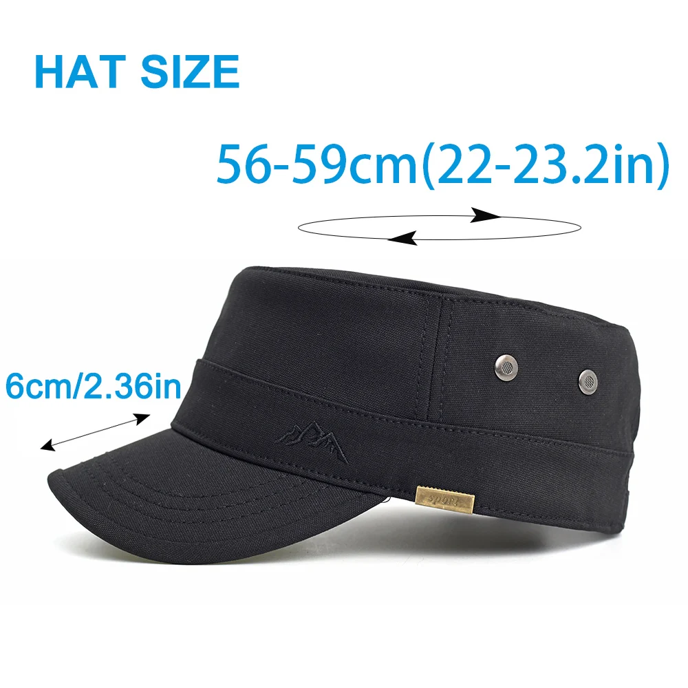 Gorra militar Four Seasons vintage plana para hombre y mujer - imagen 3