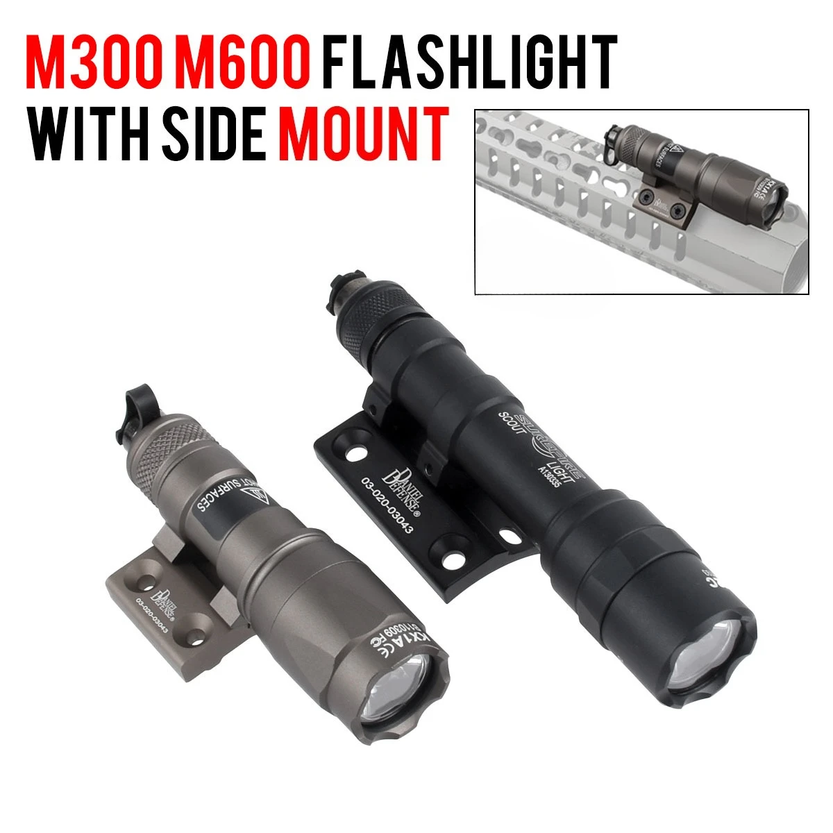 Airsoft SF Linterna táctica para rifle con láser y estroboscópica - imagen 2