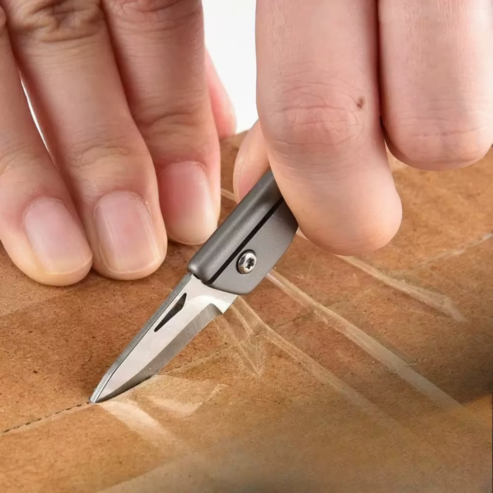 MINI TC4 cuchillo plegable EDC de titanio aleación, llavero - imagen 3
