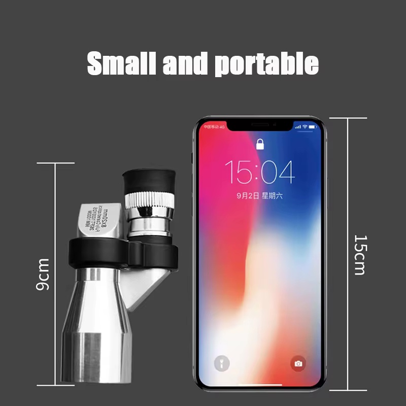 Uso del monocular con trípode y móvil
