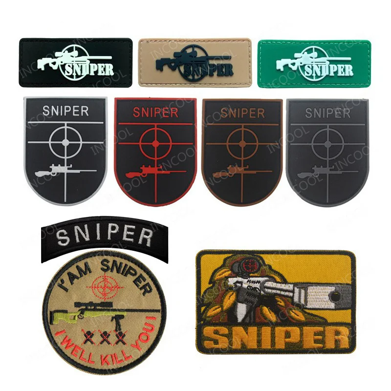 Parche PVC Francotirador Calavera One Shot Kill para Mochila Airsoft - imagen 3