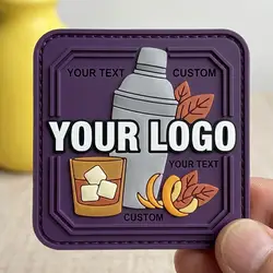 Parche de silicona personalizado 3D con velcro para gorra