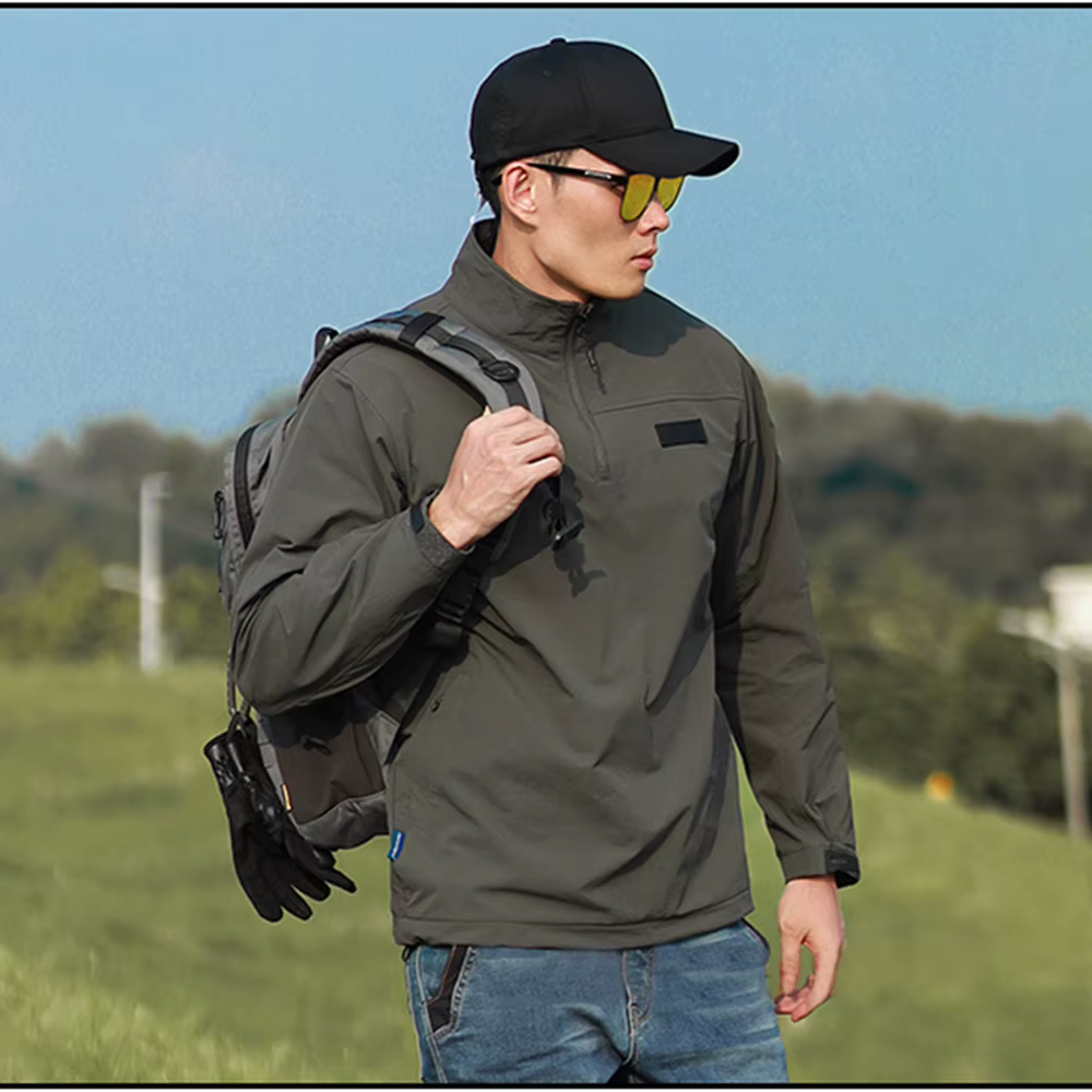 Emersongear Saltie – Sudadera con capucha azul táctica para outdoor y senderismo - imagen 2