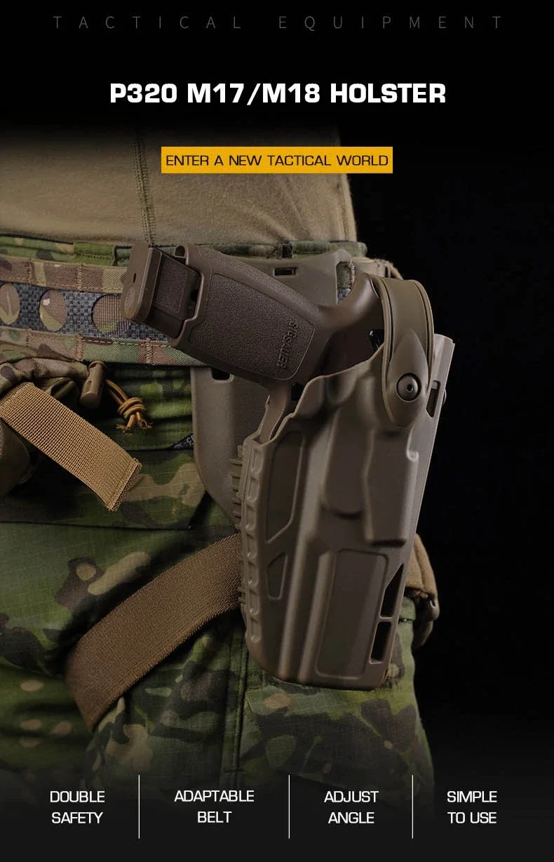 Funda táctica TMK-17 en nylon negro y tostado