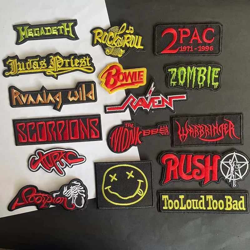 Parches bordados letras punk rock termoadhesivos para ropa y costura - imagen 4
