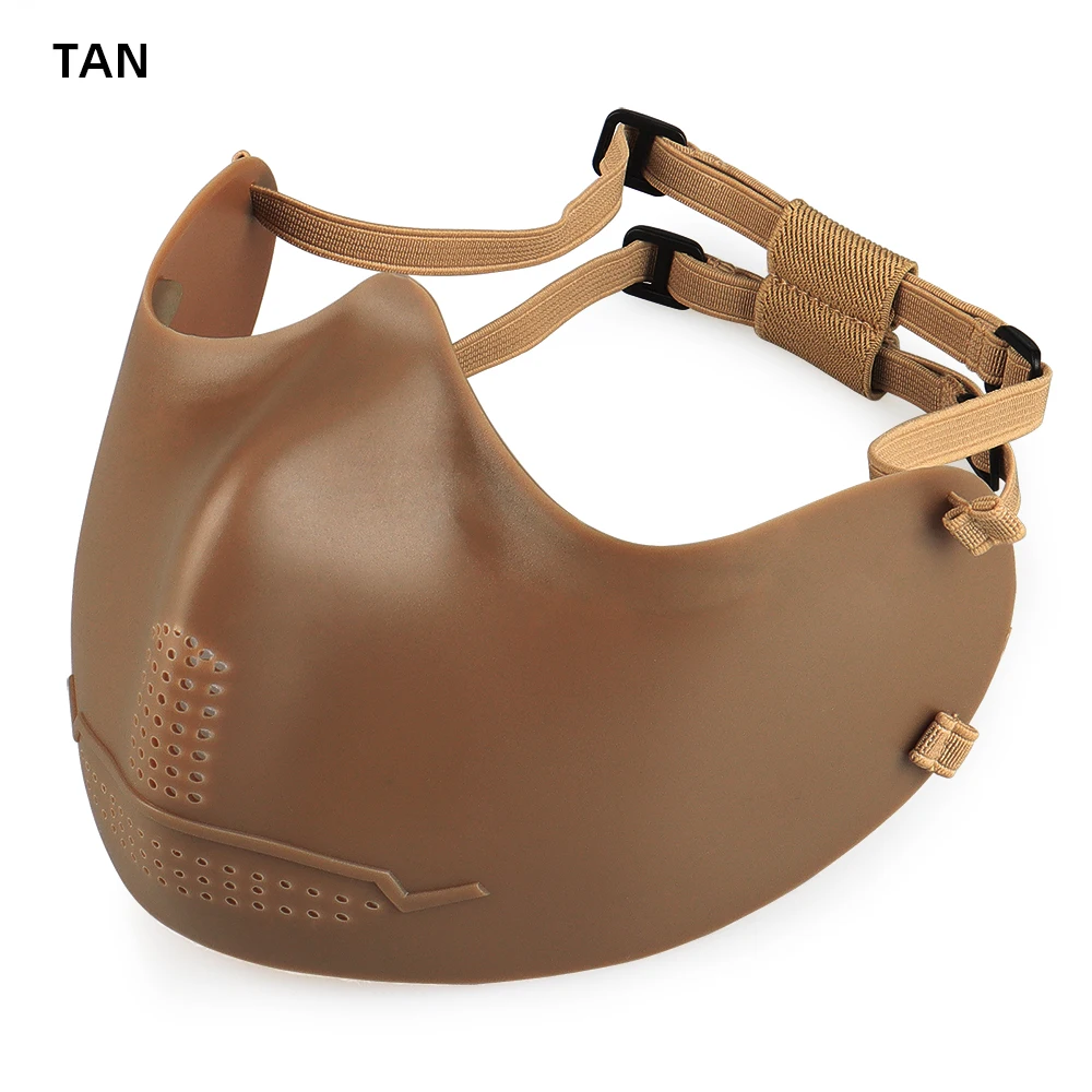Máscara táctica de paintball con calavera – Protección facial media - imagen 2