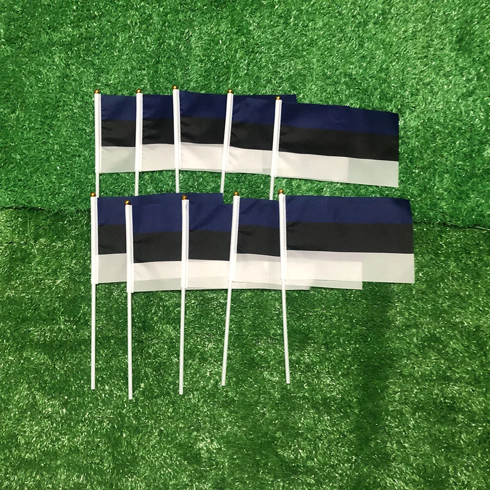 Bandera Estonia poliéster con asta de plástico para exterior - imagen 5