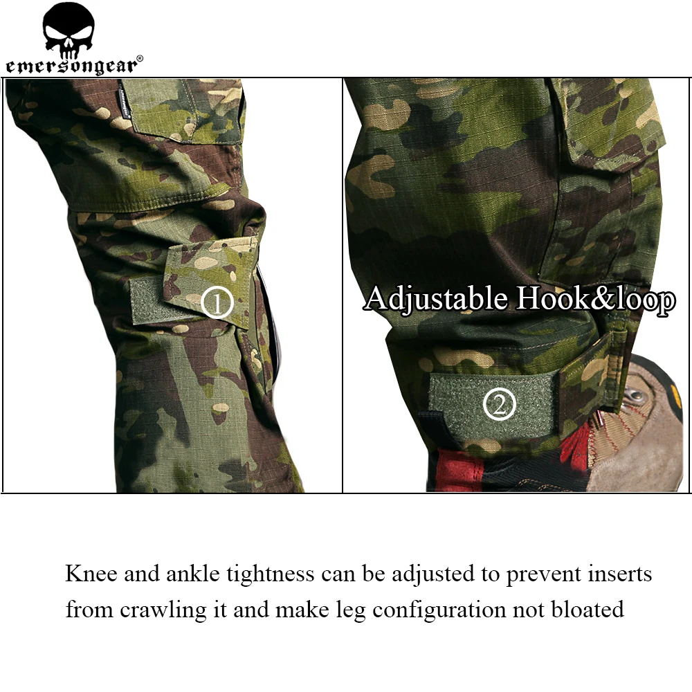 Emersongear pantalones tácticos camuflaje militar con rodilleras - imagen 5