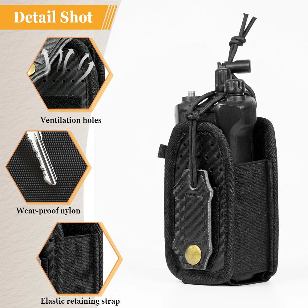 Funda táctica MOLLE universal para walkie talkie – Caza y airsoft - imagen 3