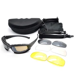 Gafas de sol tácticas X7 C5 con lentes polarizados para caza y tiro