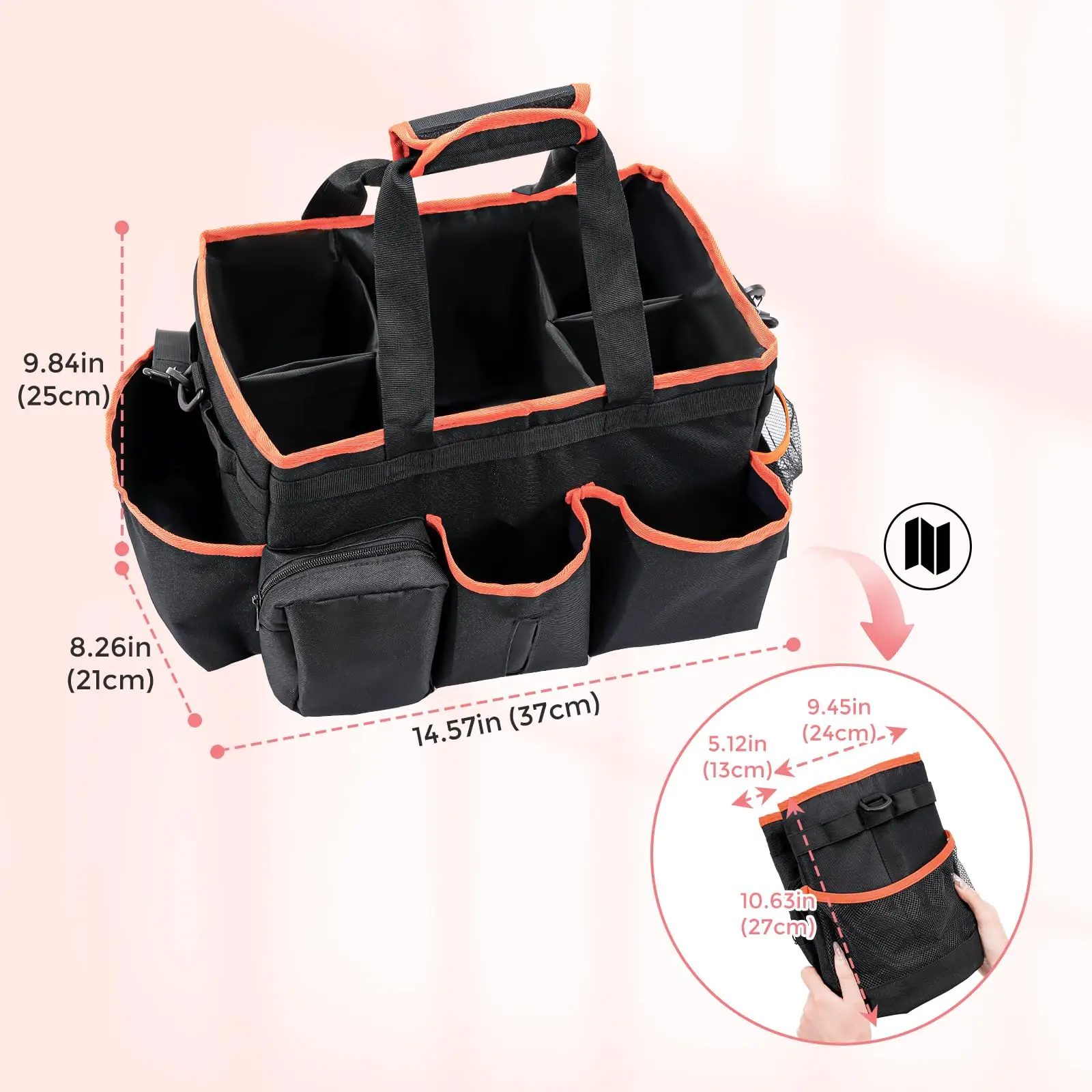 Bolsa de transporte plegable organizadora para artículos de limpieza - imagen 3
