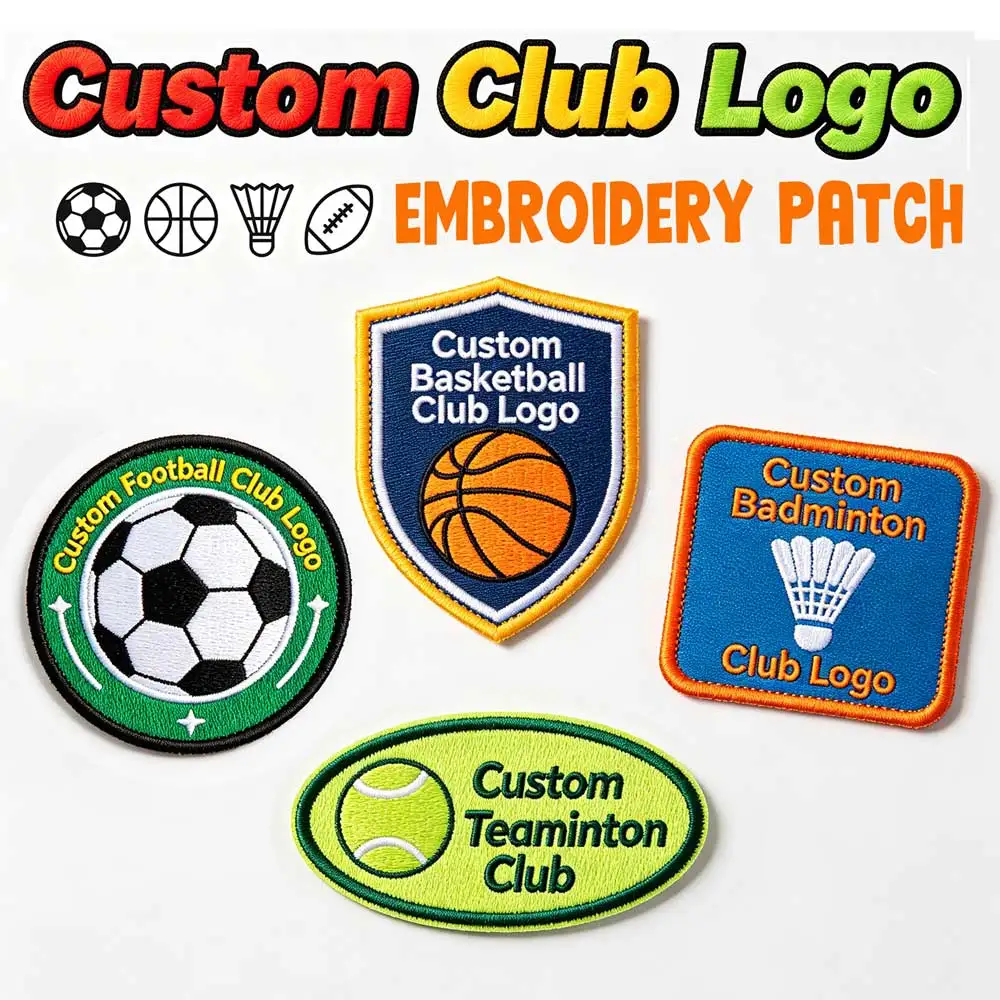 Parche bordado personalizado de logotipo para insignias de equipo - imagen 2