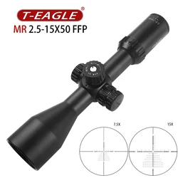 Mira telescópica T-Eagle MR2.5-15x50 FFP para rifle largo alcance