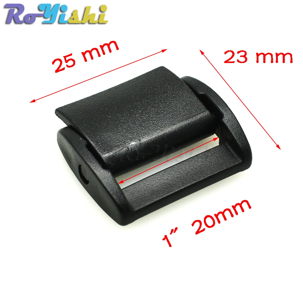 Cinturón táctico negro 20mm con hebilla de ajuste y clip de palanca - imagen 4