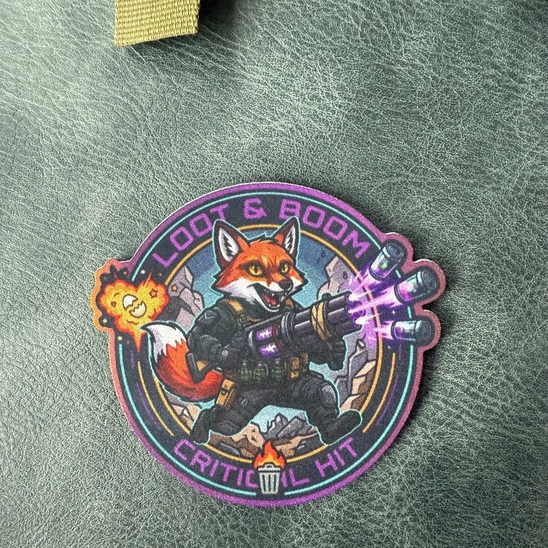 Parche táctico Critical Hit Fox con velcro para mochila y chaleco - imagen 4