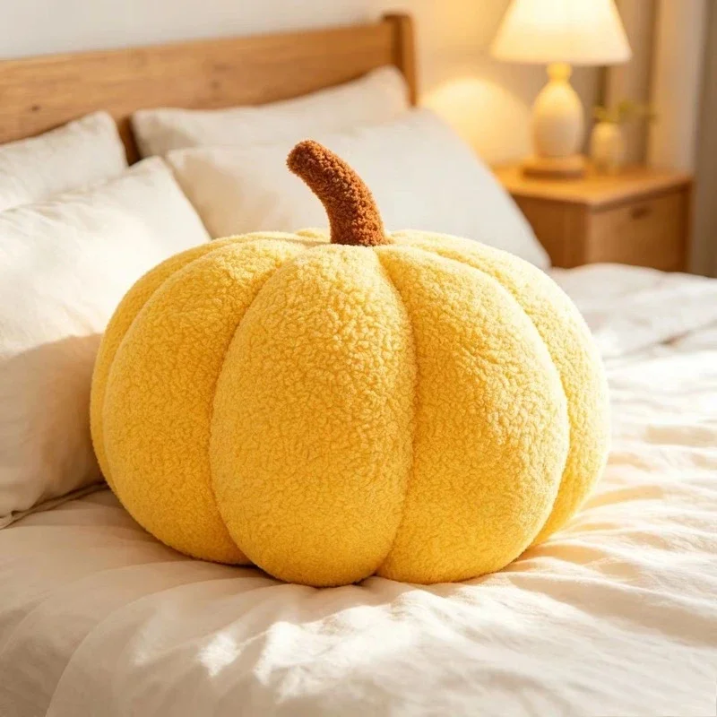 Cojín decorativo de felpa con calabaza para Navidad - imagen 3
