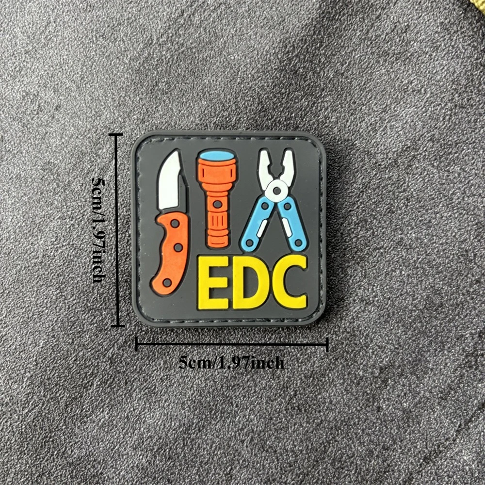 Parche táctico PVC EDC con velcro gancho y bucle para mochila - imagen 2