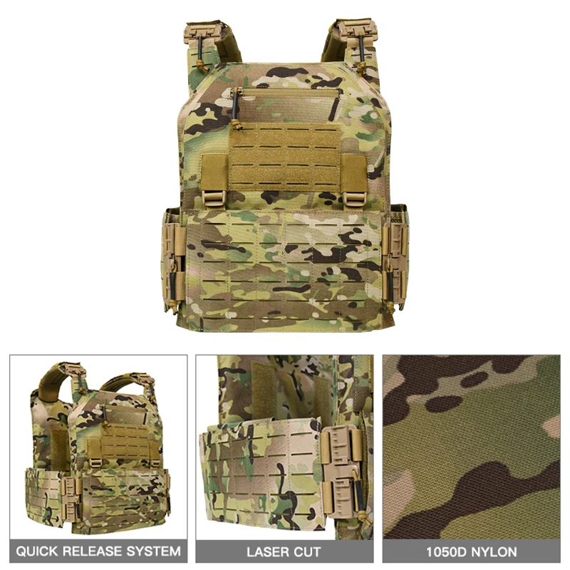 Chaleco táctico Multicam – Portaplacas 1000D sistema MOLLE - imagen 5