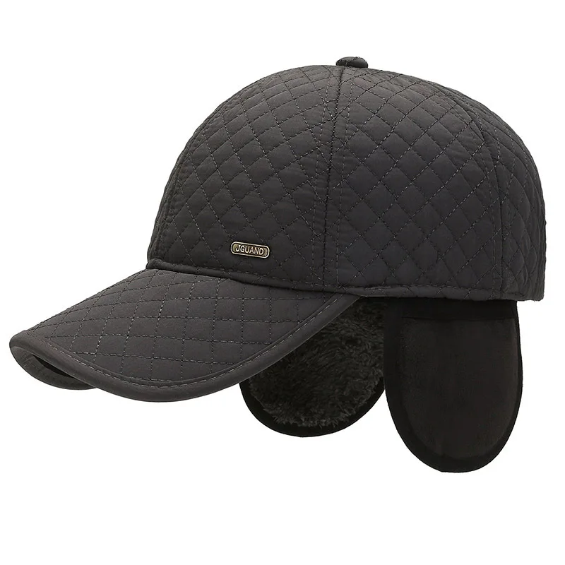 Gorra invierno con orejeras acolchada snapback de algodón térmica - imagen 4