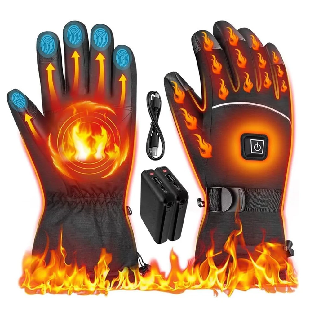 Guantes calefactables en acción
