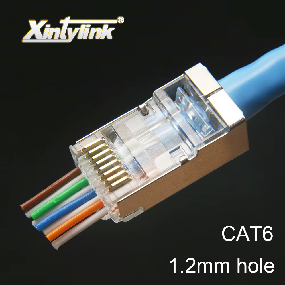 Conector RJ45 Cat6a blindado 8P8C STP FTP/SFTP para red modular - imagen 3