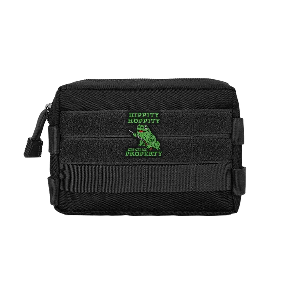 Parche Velcro táctico con lema Hippity Hoppity - insignia bordada - imagen 3